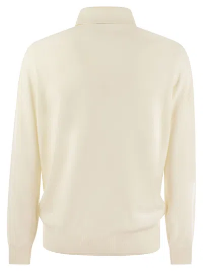 Shop Brunello Cucinelli Cashmere Polo Neck Sweater