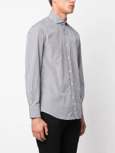 Shop Brunello Cucinelli Slim Fit Cotton Shirt