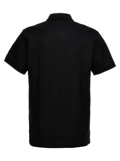 Burberry Logo Embroidered Straight Hem Cotton Polo Shirt