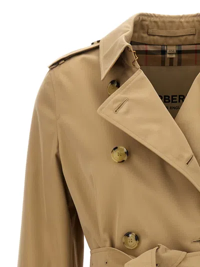 Shop Burberry 'kensington' Short Trench Coat