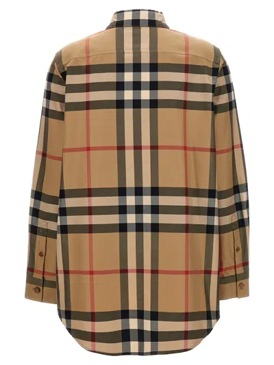 Burberry Nivi Check Cotton Shirt In Multi