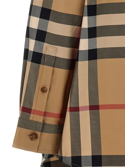 Burberry Nivi Check Cotton Shirt In Multi