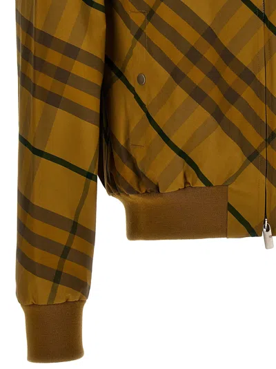 Burberry Check Motif Zip-up Bomber Jacket