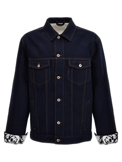 Burberry Denim Jacket With Chest Pockets And Contrast Stitching