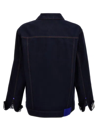 Burberry Denim Jacket With Chest Pockets And Contrast Stitching