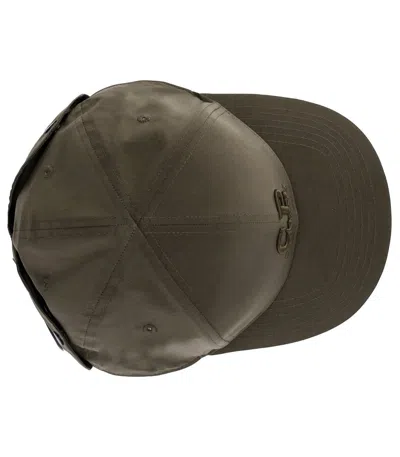 C.p. Company Green Baseball Cap With Logo Embroidered On The Front In Cotton Man