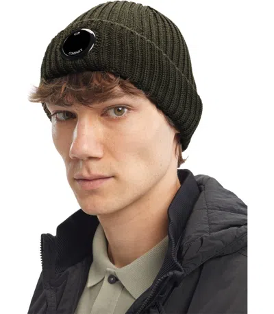 C.p. Company Military Green Ribbed Beanie