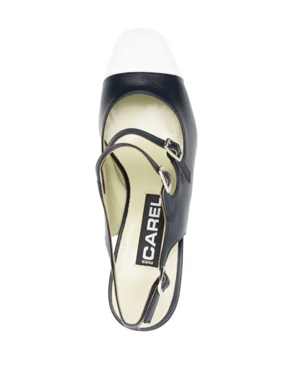 Carel Paris Papaya Leather Slingback Pumps