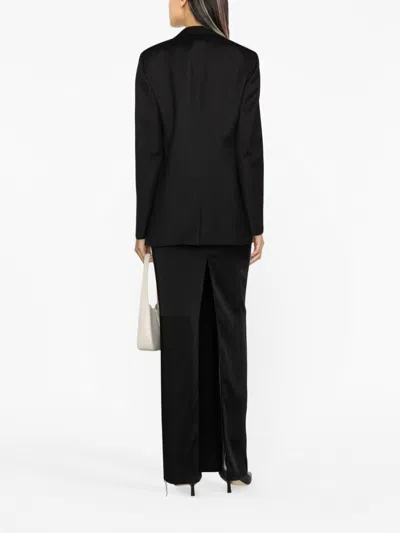Chloé Open-front Ramie Blazer In Black