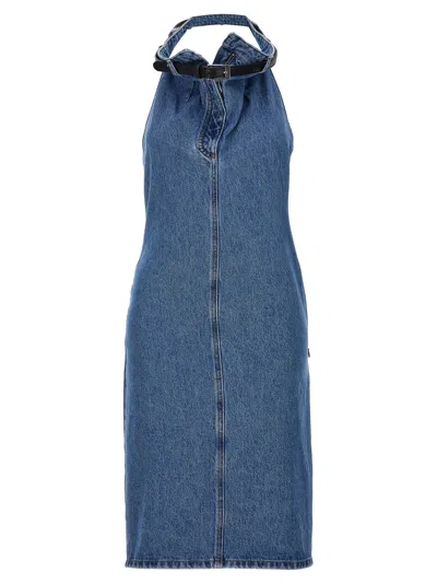 Coperni Waist Belt Halter Neck Midi Dress