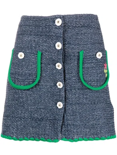 Cormio Chiara Flower-buttons Mini Skirt