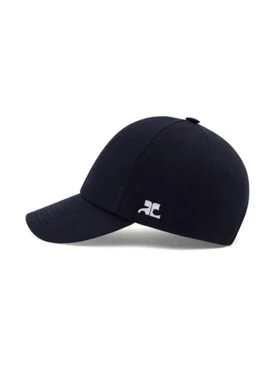 Shop Courreges Pre Logo Cotton Baseball Cap