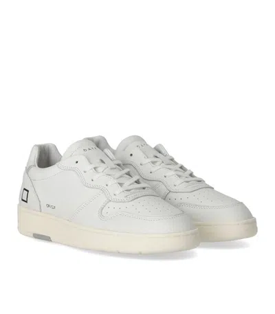 Date Court Sneakers In White Suede And Leather