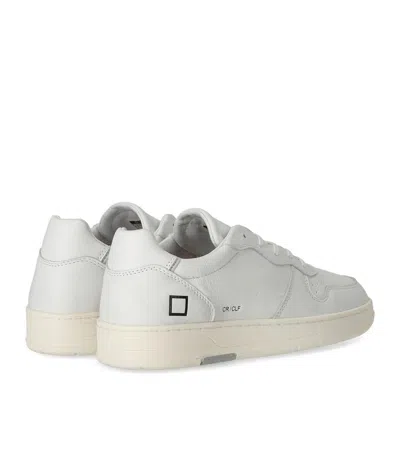Date Court Sneakers In White Suede And Leather