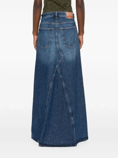 Shop Diesel Long Denim Skirt