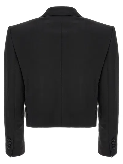 Dolce & Gabbana Black Tuxedo Short Blazer