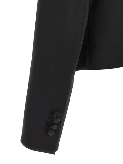 Dolce & Gabbana Black Tuxedo Short Blazer