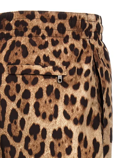 Dolce & Gabbana Swimsuit With Animal Print And Back Pocket