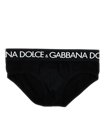 Dolce & Gabbana Black Stretch Cotton Brief Set