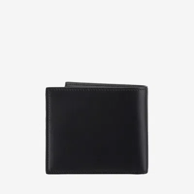 Dolce & Gabbana Black Wallet With Contrsting Print In Smooth Leather Man