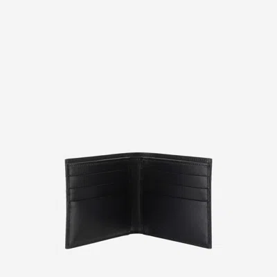Dolce & Gabbana Black Wallet With Contrsting Print In Smooth Leather Man