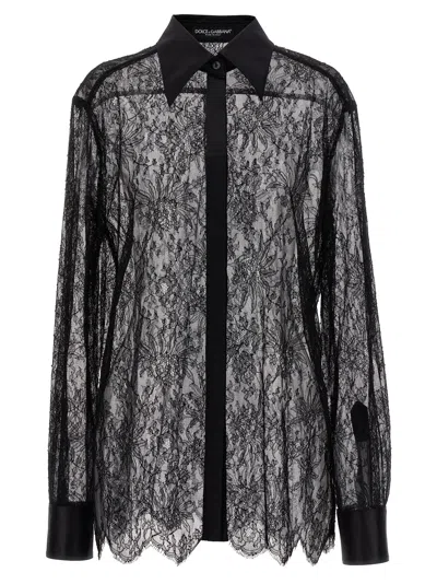 Shop Dolce & Gabbana Chantilly Lace Shirt