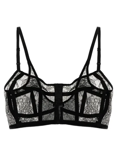 Dolce & Gabbana Sheer Lace Bra Adjustable Straps