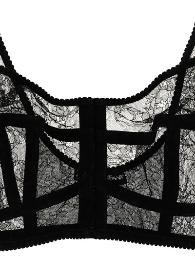 Dolce & Gabbana Sheer Lace Bra Adjustable Straps