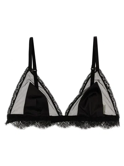 Dolce & Gabbana Black Lace Triangle Bra With Matching Inserts For Women