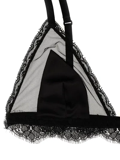 Dolce & Gabbana Black Lace Triangle Bra With Matching Inserts For Women