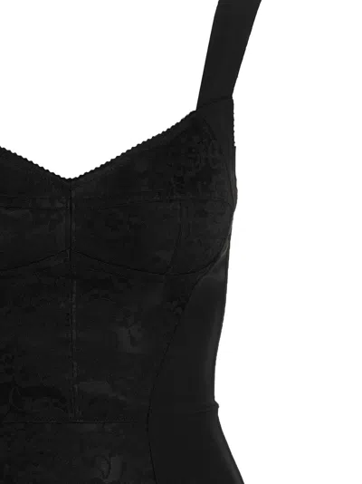 Dolce & Gabbana Midi Corsetry Powernet Lace Dress