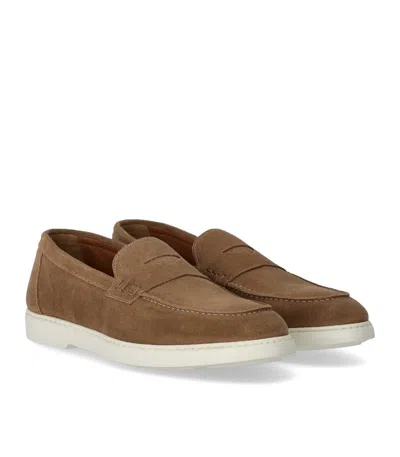 Doucal's Moccasin Adler In Soft Calf Suede