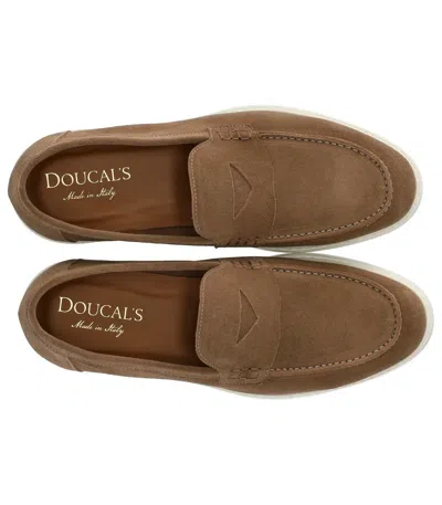 Doucal's Moccasin Adler In Soft Calf Suede