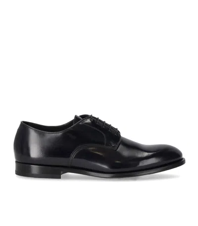 Doucal's Man Lace-up Shoes Midnight Blue Size 6.5 Soft Leather