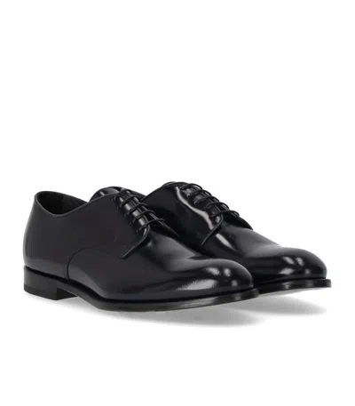 Doucal's Man Lace-up Shoes Midnight Blue Size 6.5 Soft Leather