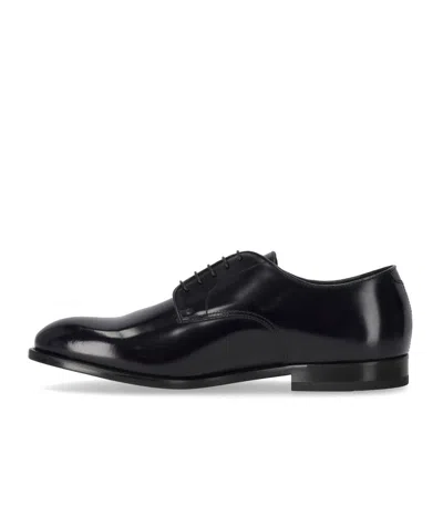 Doucal's Man Lace-up Shoes Midnight Blue Size 6.5 Soft Leather