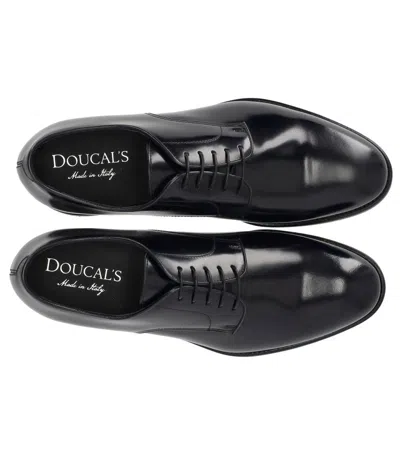 Doucal's Man Lace-up Shoes Midnight Blue Size 6.5 Soft Leather