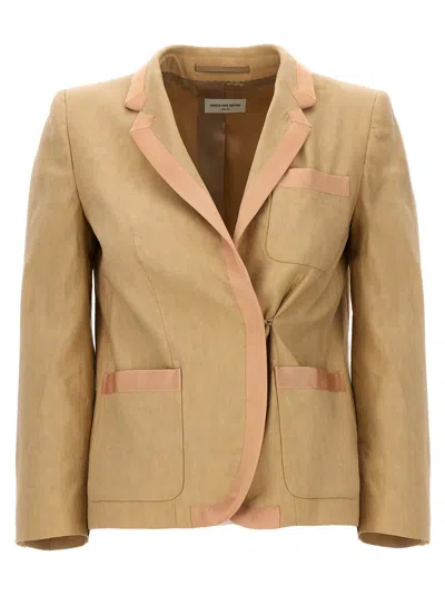 Dries Van Noten Bessie Blazer And Suits Beige