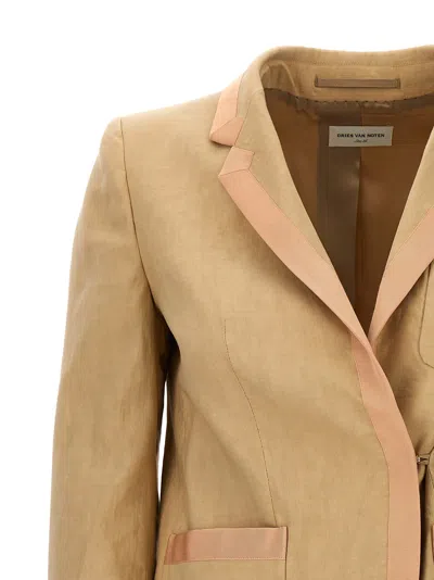 Dries Van Noten Bessie Blazer And Suits Beige