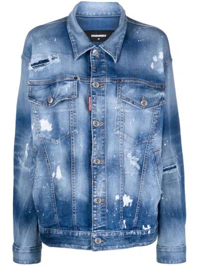 Shop Dsquared2 Oversized Denim Jacket