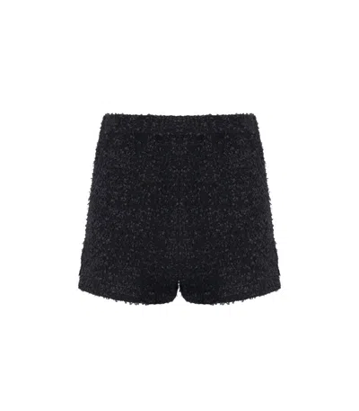 Elisabetta Franchi Tweed Shorts With Logo Chain