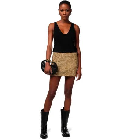Elisabetta Franchi Black Top With Embroidered Logo