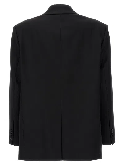 Elisabetta Franchi Double-breasted Wool Blazer Blazer And Suits Black