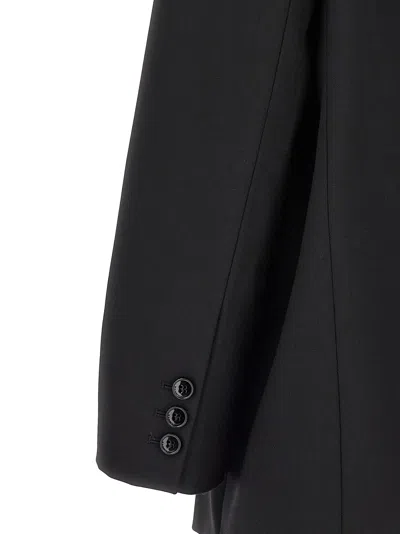Elisabetta Franchi Double-breasted Wool Blazer Blazer And Suits Black