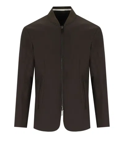 Emporio Armani Brown Blue Reversible Jacket