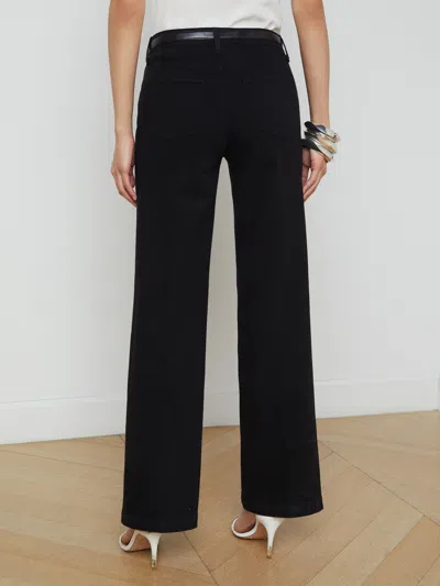 L Agence Scottie Wide-leg Jean In Black