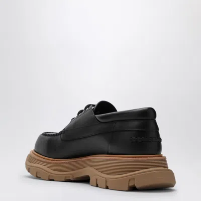 Alexander Mcqueen Leather Lace-up Shoes With Chunky Sole In Black