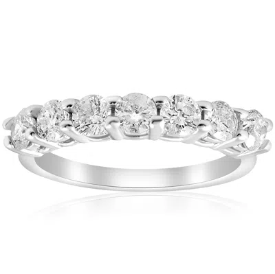 Pompeii3 1ct Diamond Wedding Anniversary Ring 14k White Gold In Multi
