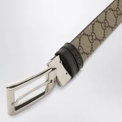 Gucci Reversible Beige Belt Men In Brown