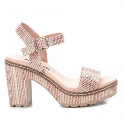 Xti Women's Heeled Platform Sandals In Nude In Multi